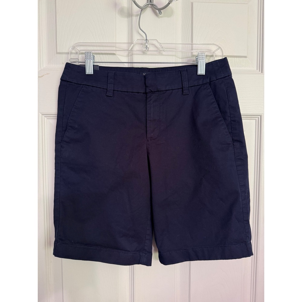 J.Crew Re-Imagined 9 Inch Chino Shorts Navy Blue Size 2 Classic Coastal